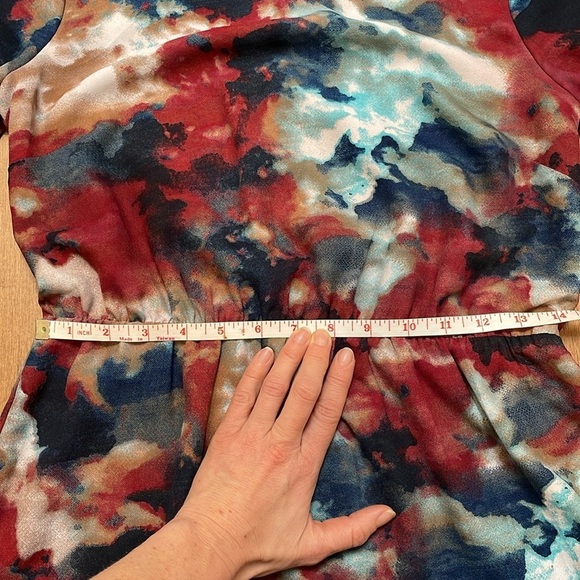 W118 Walter Baker Multicolor Abstract Print Shirt Dress S longsleeve tie dye - Picture 8 of 11